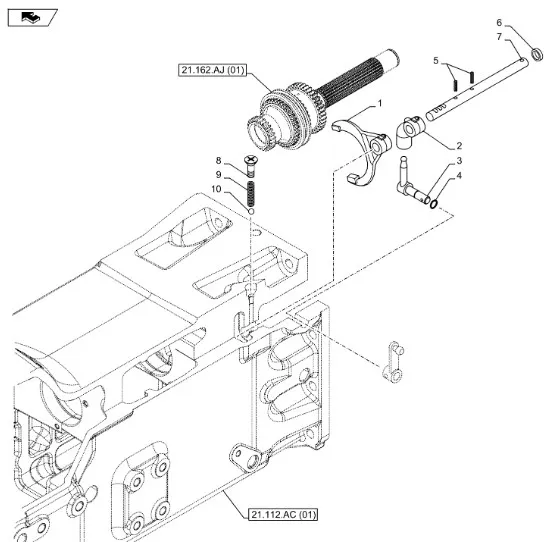 5143463 - Вилка переключ. передач КПП ТD5./JX